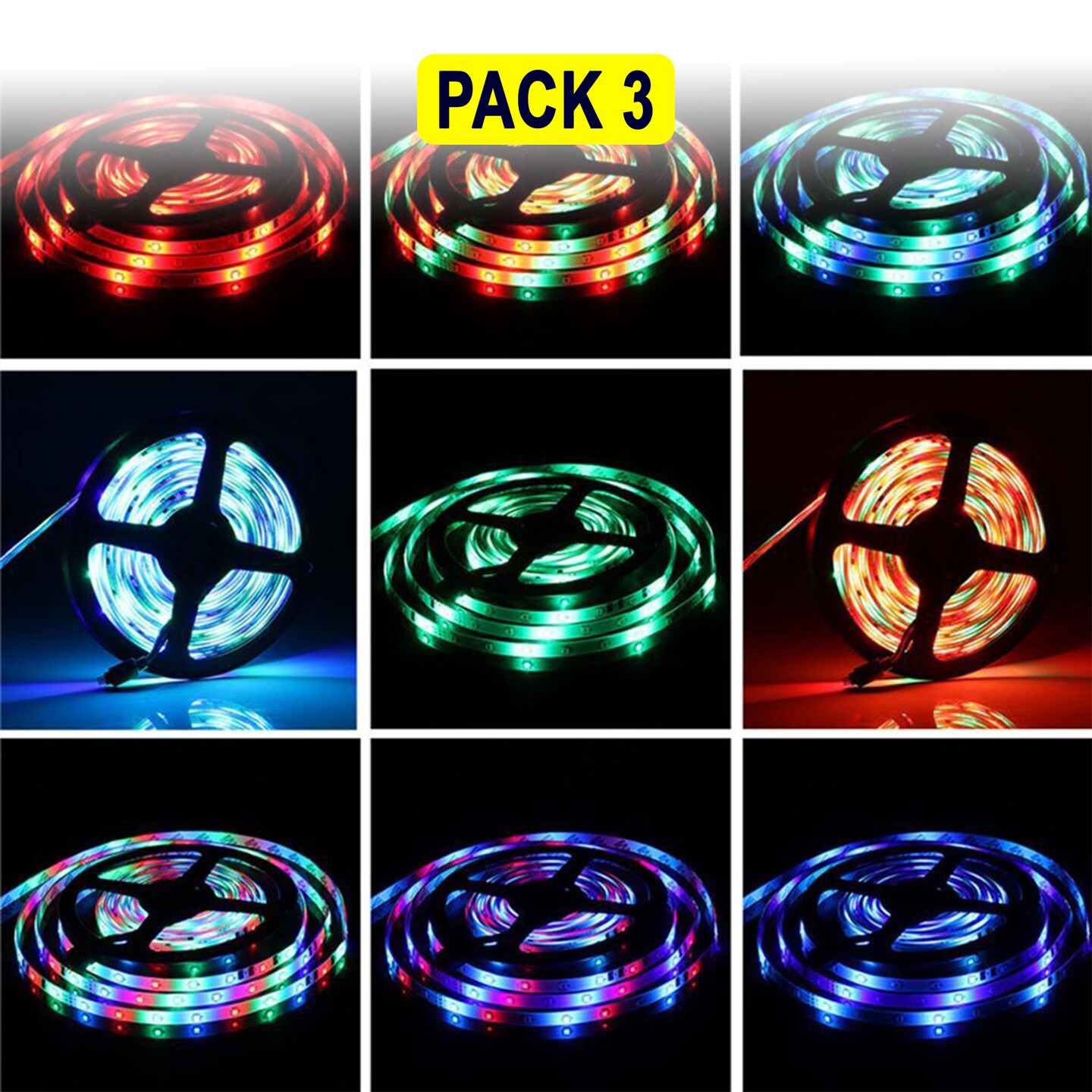 270 LED 2835 Waterproof Flexible Strip Light, 16ft, Cuttable & Self-Adhesive