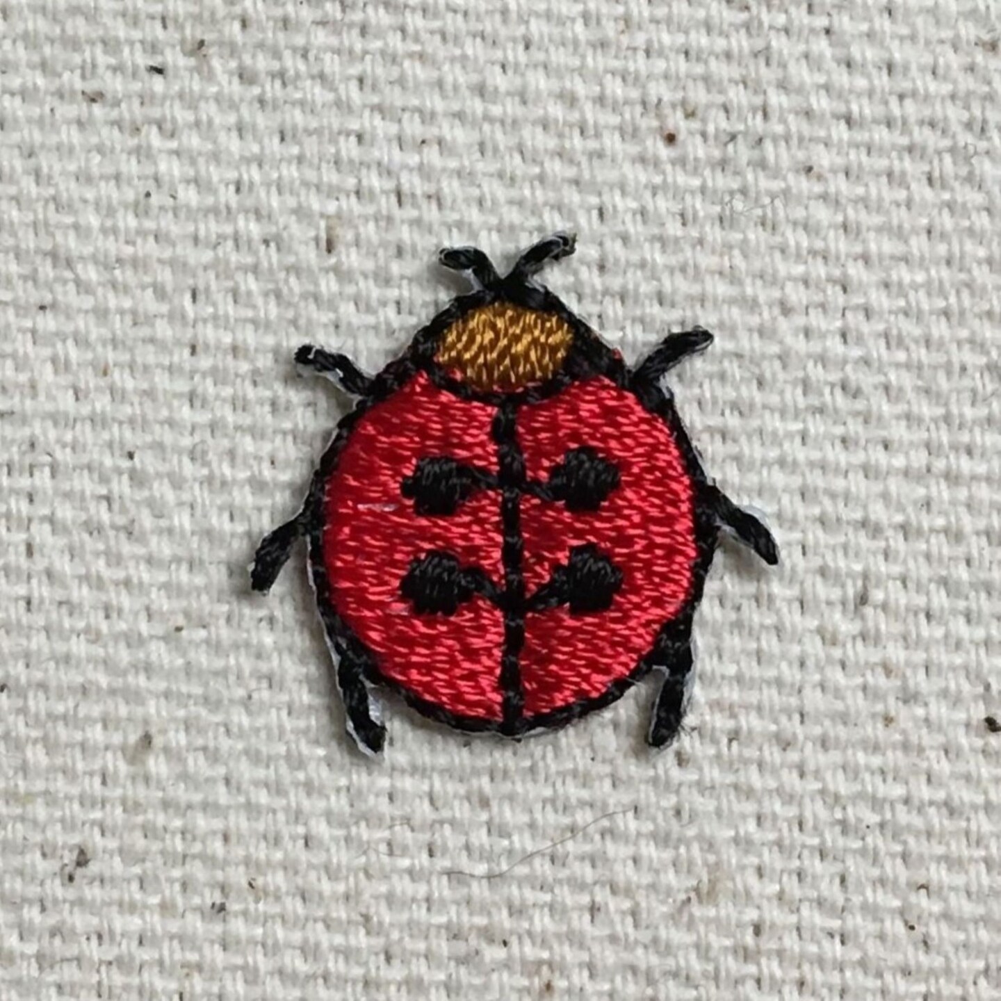 Set of 3, Mini Ladybug, Embroidered, Iron on Patch