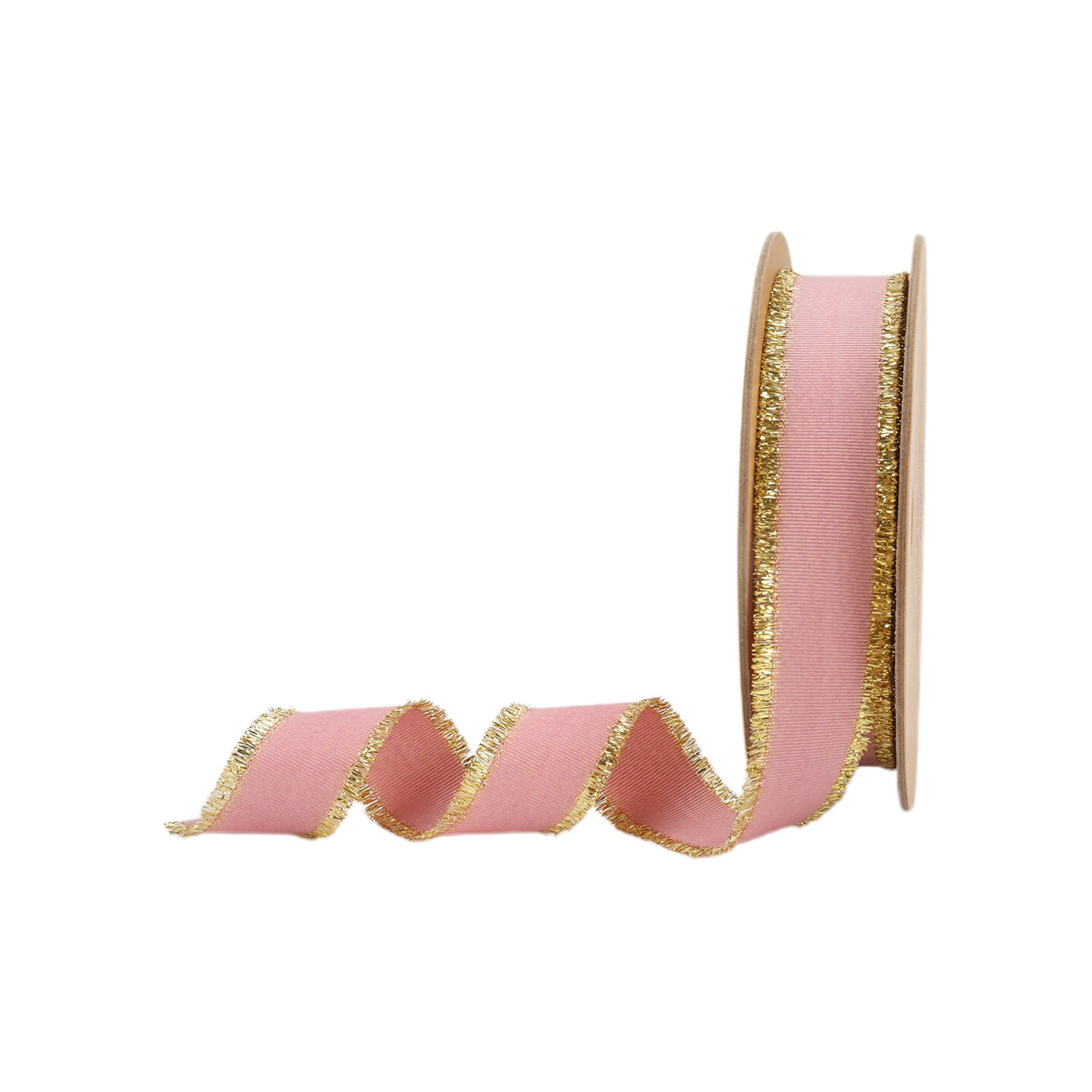 LaRibbons 1" Metallic Fringe Textured Grosgrain Ribbon | 25 Yard Roll