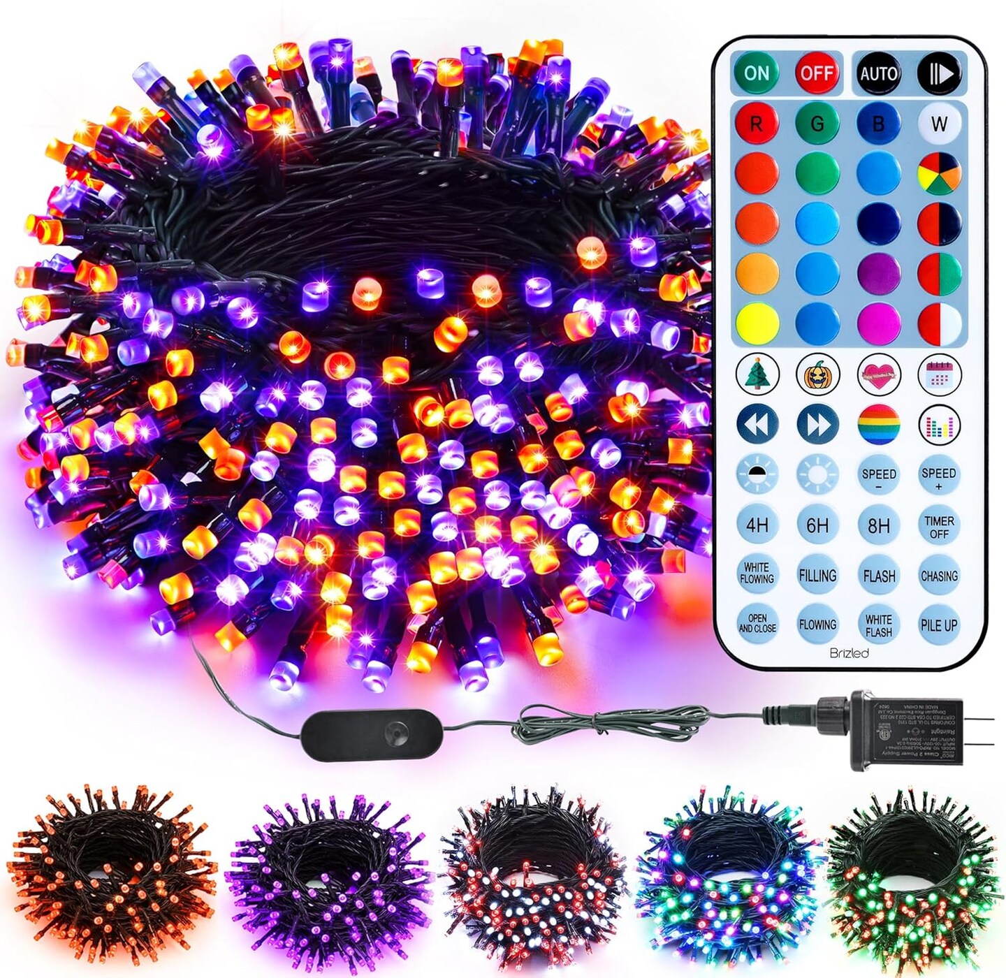 Color Changing Christmas Lights (200 LED - Remote)