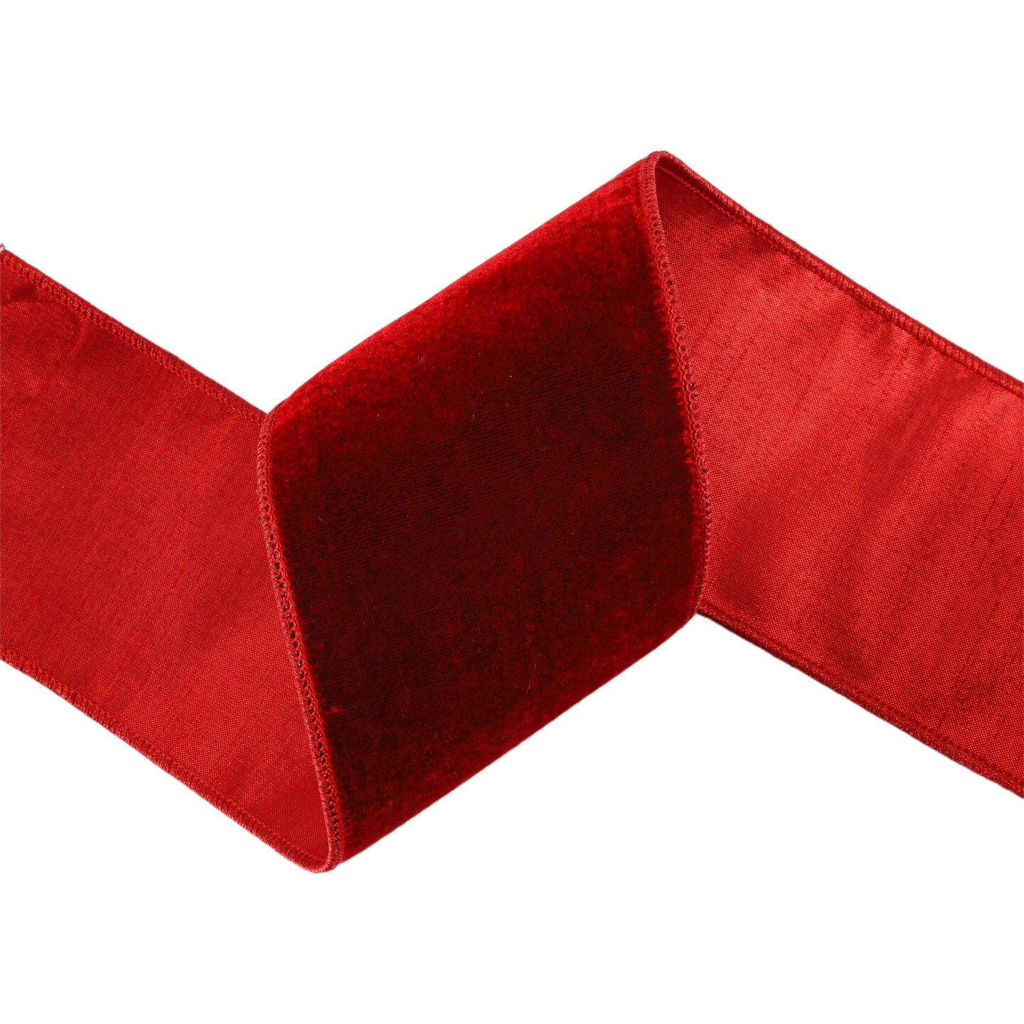 LaRibbons 2 1/2" - 4" Wired Premium Velvet Ribbon w/ Metallic Dupioni Backing | 5 Yard Roll