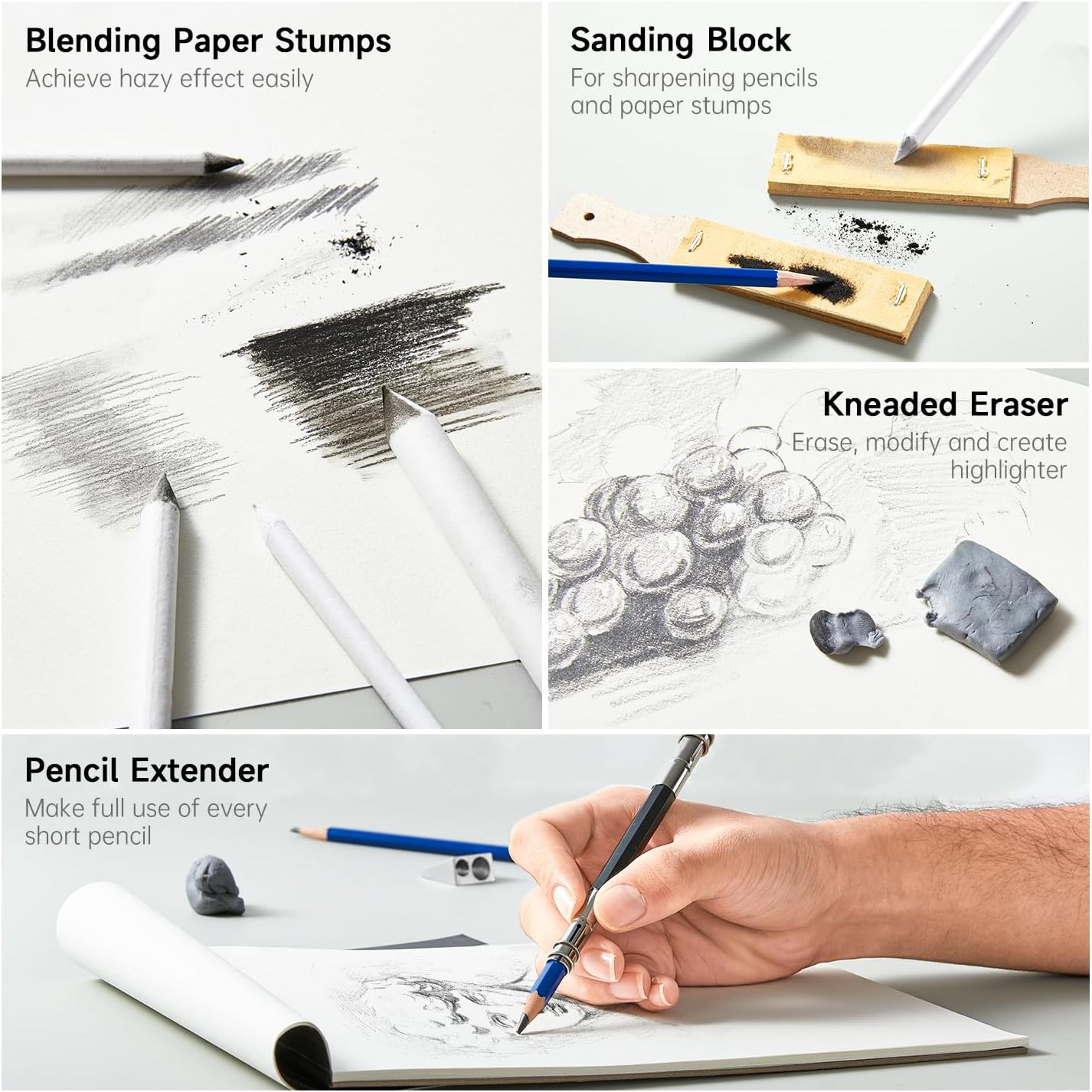 124 PCS Drawing Kit with Sketch, Pencils &#x26; Art Supplies