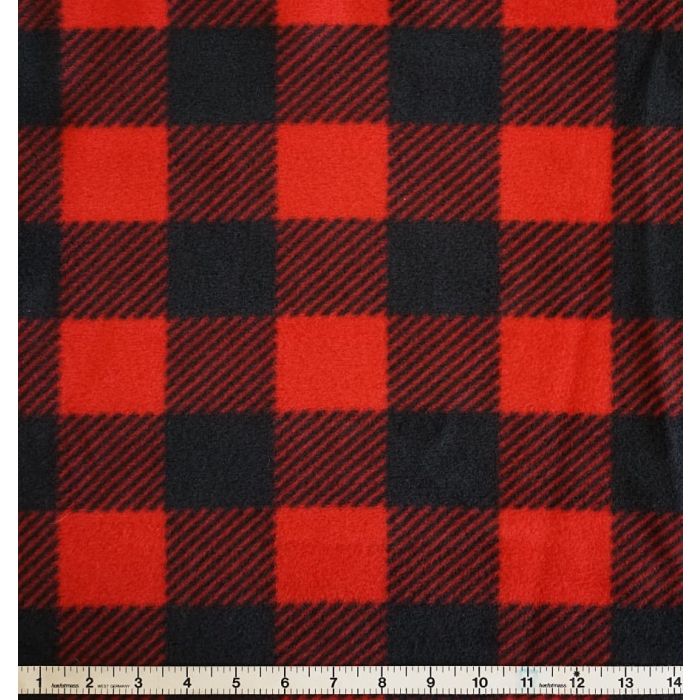 Buffalo Plaid Lumberjack Anti-Pill Premium Fleece Fabric | By The Yard