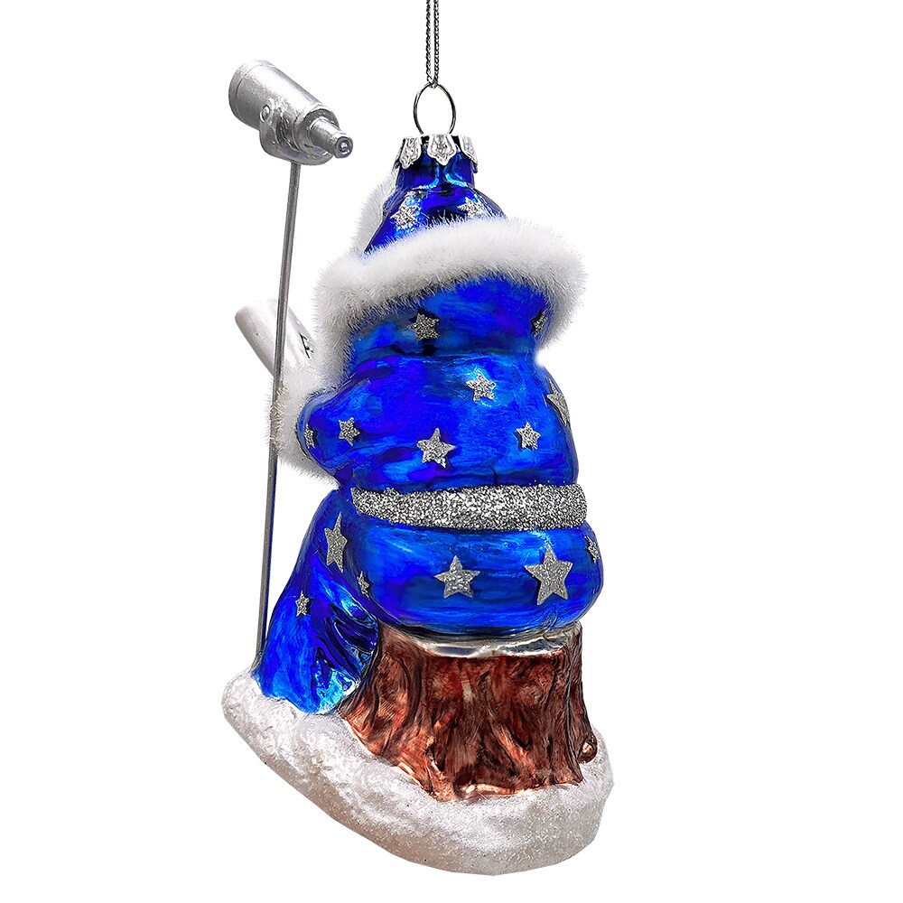 Santa the Astronomer Glass Christmas Ornament, Science and Astronomy Themed Holiday Gift