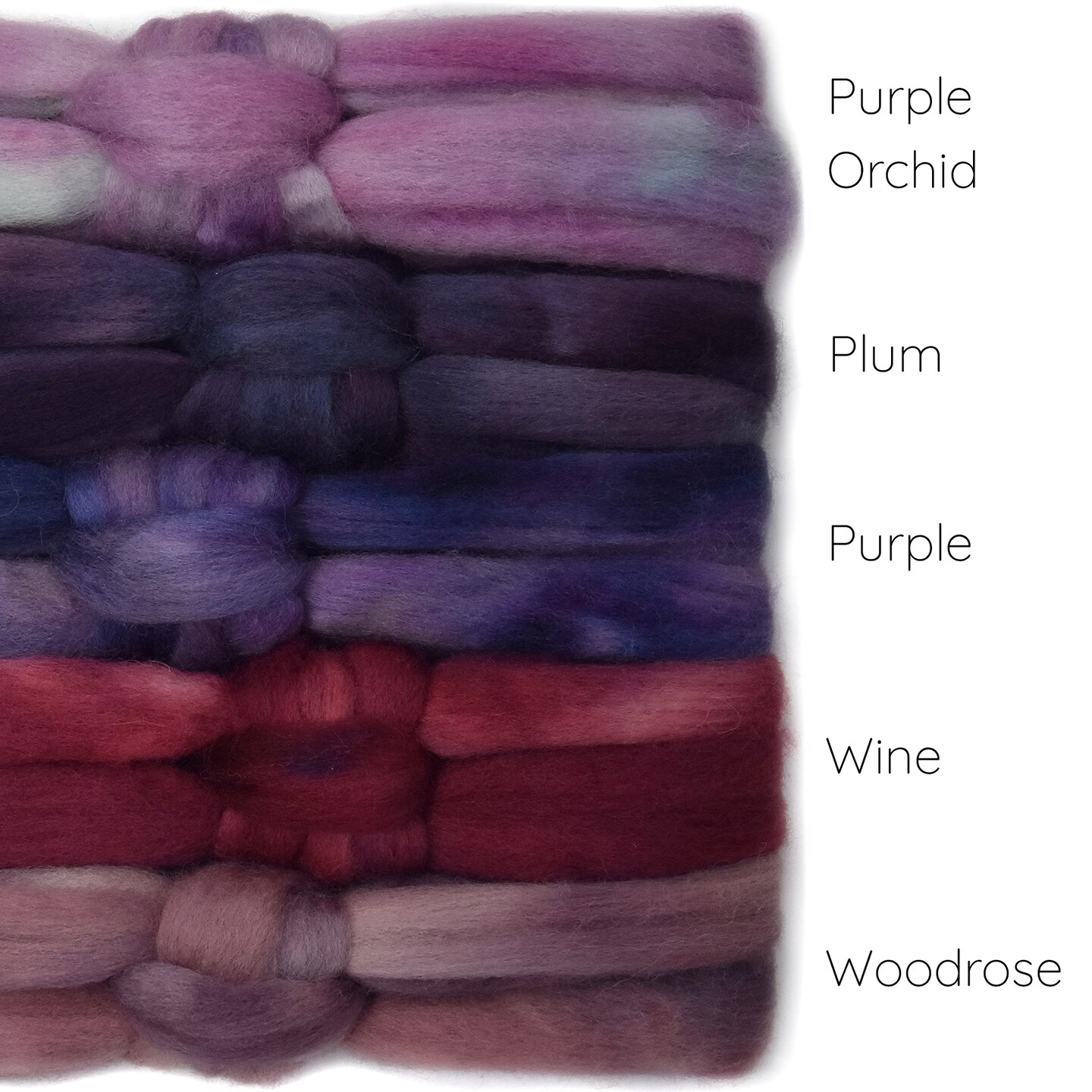5oz BFL Hand Dyed Fiber - Soft Lustrous Wool Top Roving Pre-Drafted for Hand or Wheel Spinning, Felting, Blending, Weaving, and Crafts