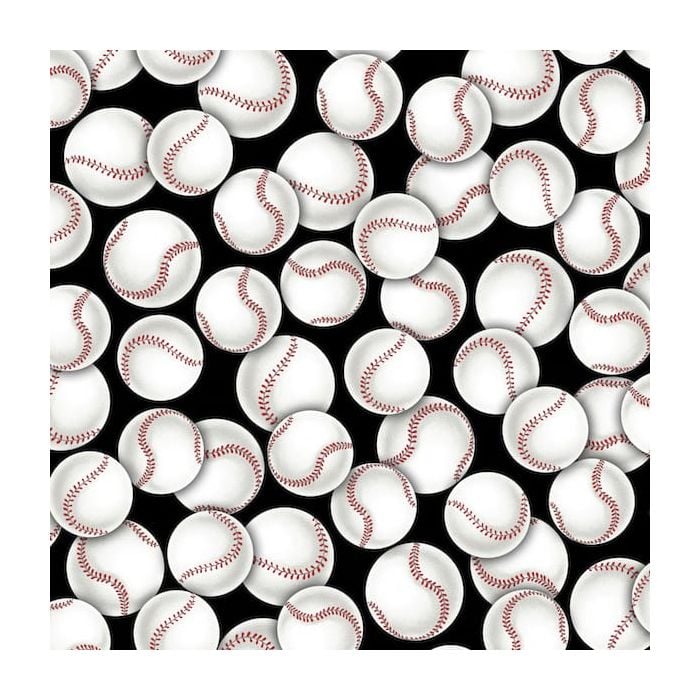 Baseball Anti-Pill Fleece Fabric | By The Yard