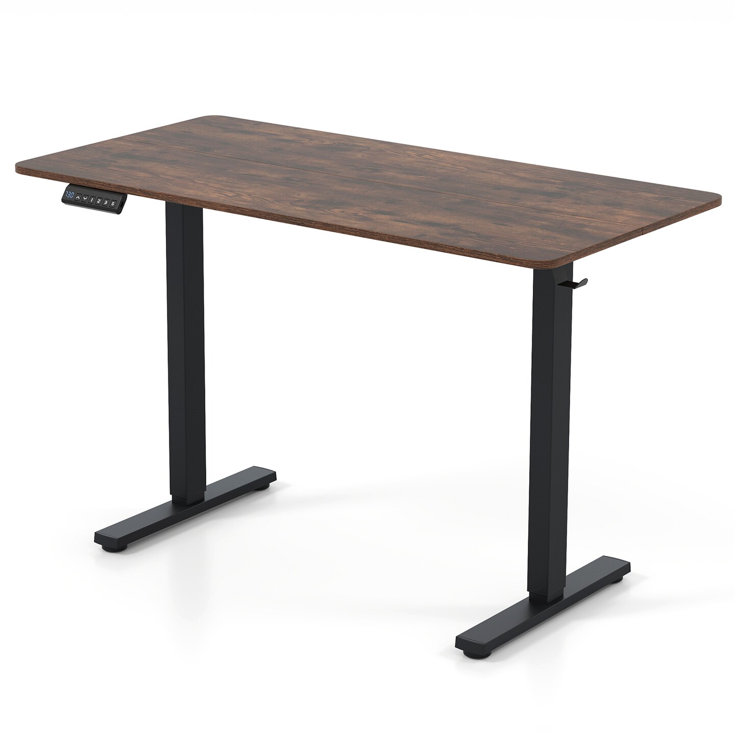 Height Adjustable Sit Stand Desk with Headphone Hook and Ties