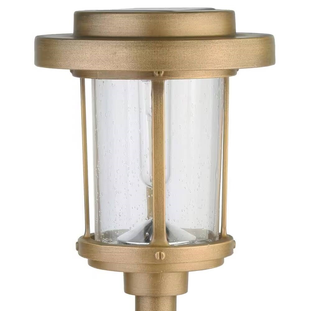 4-Pack Weather-Resistant Solar LED Yard Lights Gold