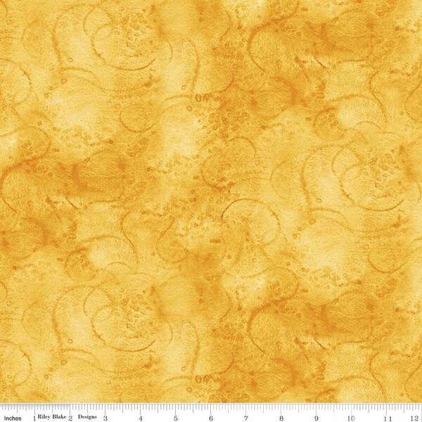 Painter&#x27;s Watercolor Swirl in Gold (c680-gold) | Painter&#x27;s Watercolor Swirl | J Wecker Frisch | Riley Blake