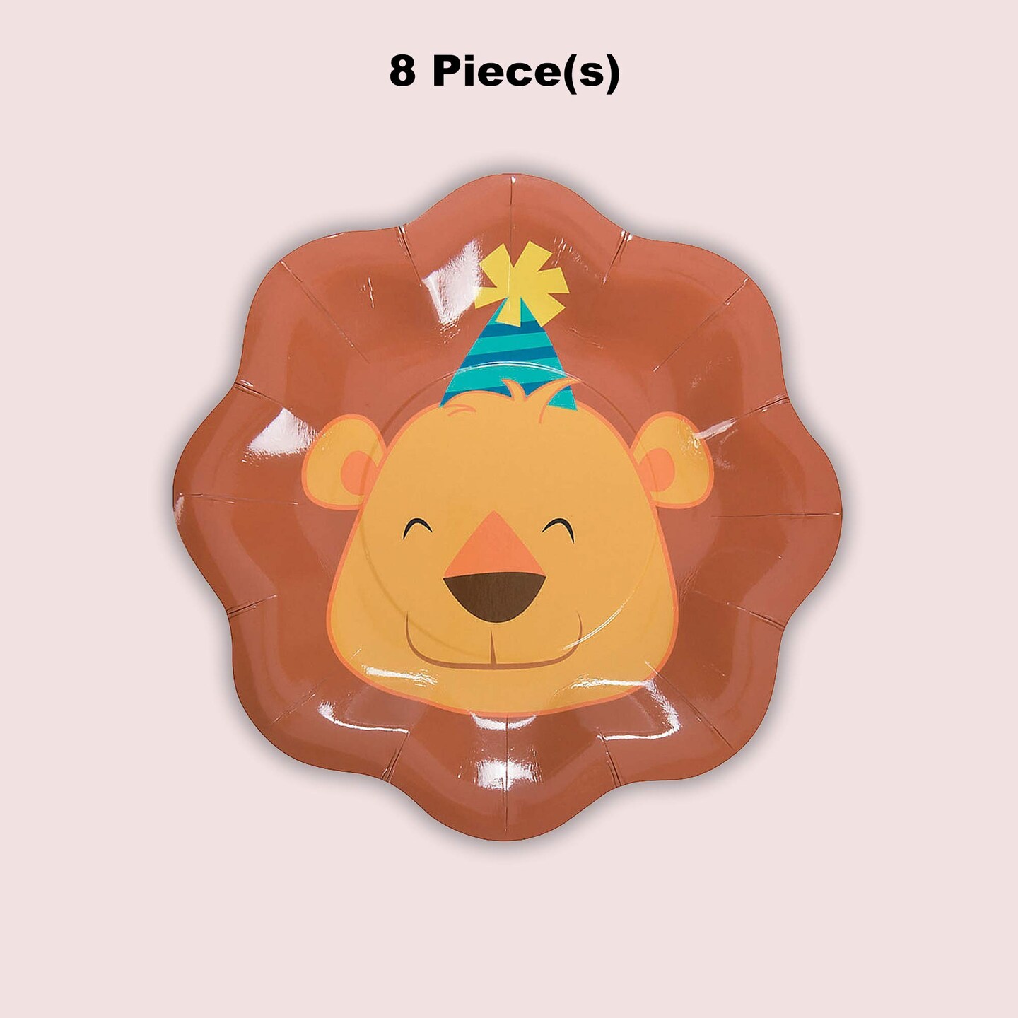 8 Ct. Zoo Animal Paper Dessert Plates 7" Jungle Birthday Party Tableware