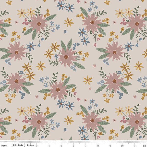 Gigi's Garden in Linen (c16270-linen) | Honey Locust | Amber Johnson | Riley Blake