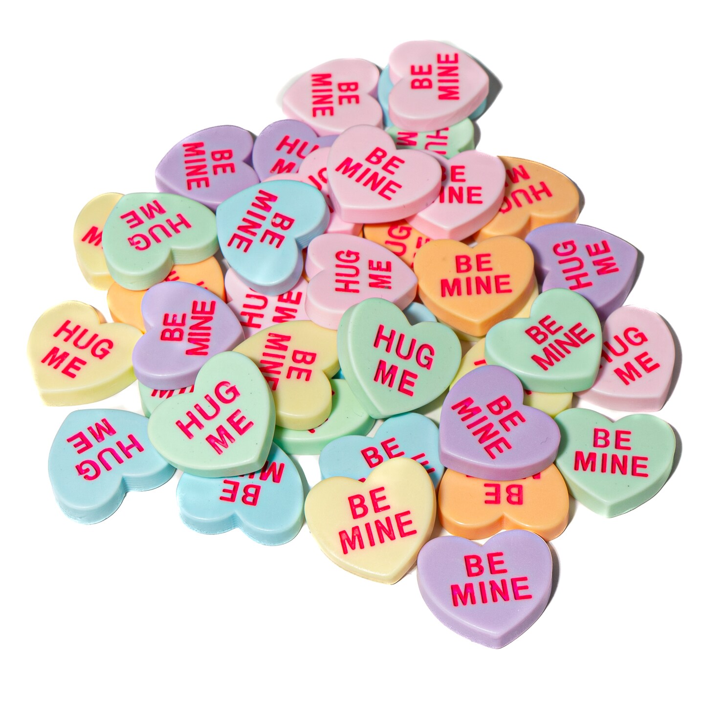 Valentine’s Day Conversation Heart Resin Embellishments – Bulk Assortment