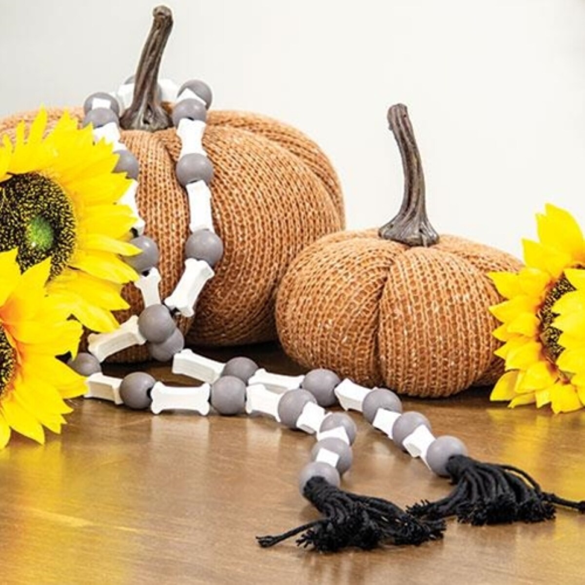 Halloween Skeleton Bones and Bead Garland with Tassels 49 Inch