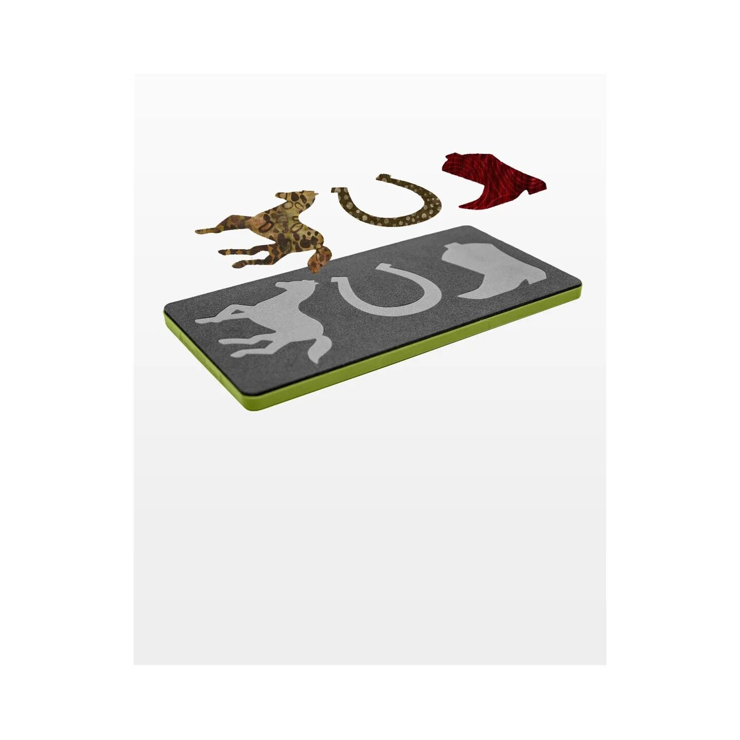 AccuQuilt GO! Western Medley Die – Horse, Horseshoe & Cowboy Boot Appliqué Die (6" x 12")