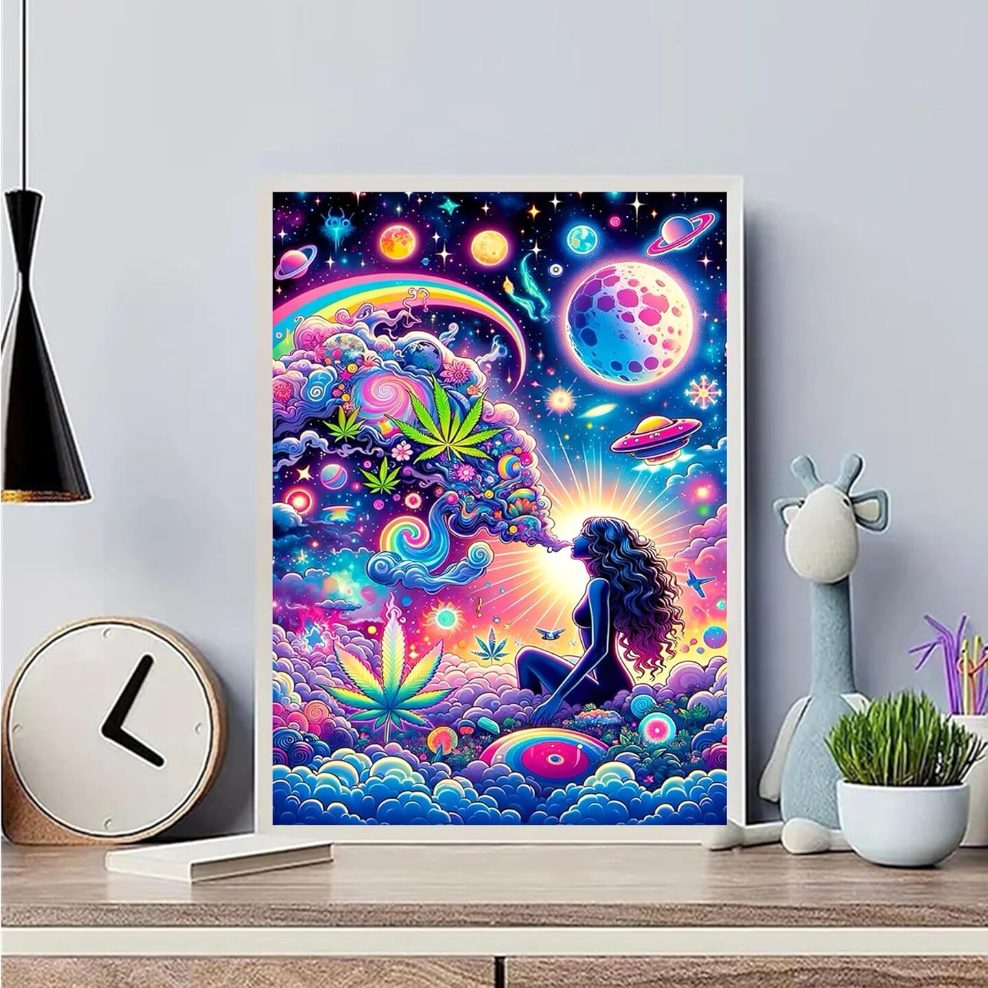 Hippie Hippy Girl Diamond Art Painting Kits (Y118-30X40) 12 x 8 x 0.22 inches