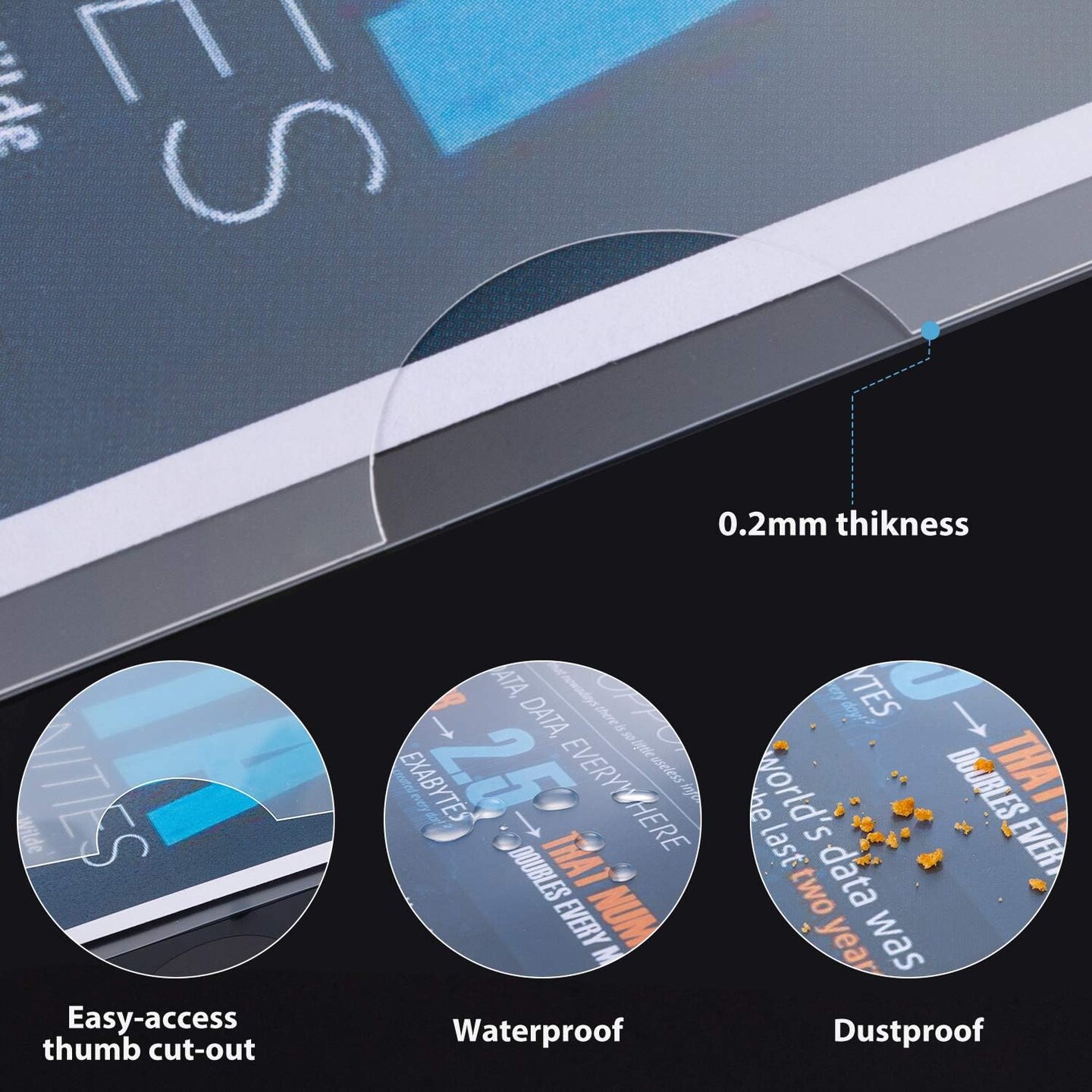 48 Pack Plastic Clear Document Folders