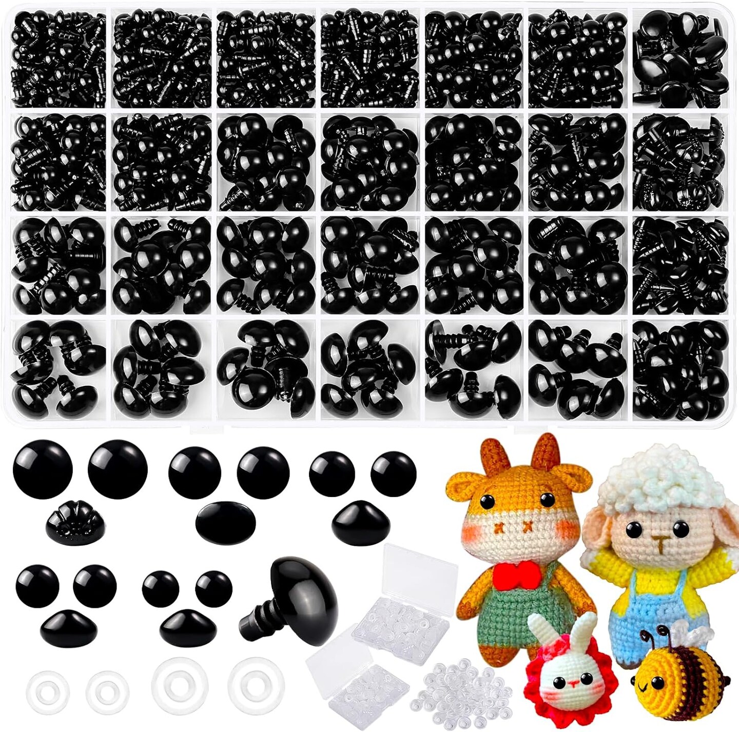 1000 Pcs Safety Eyes and Noses for Crochet Michaels