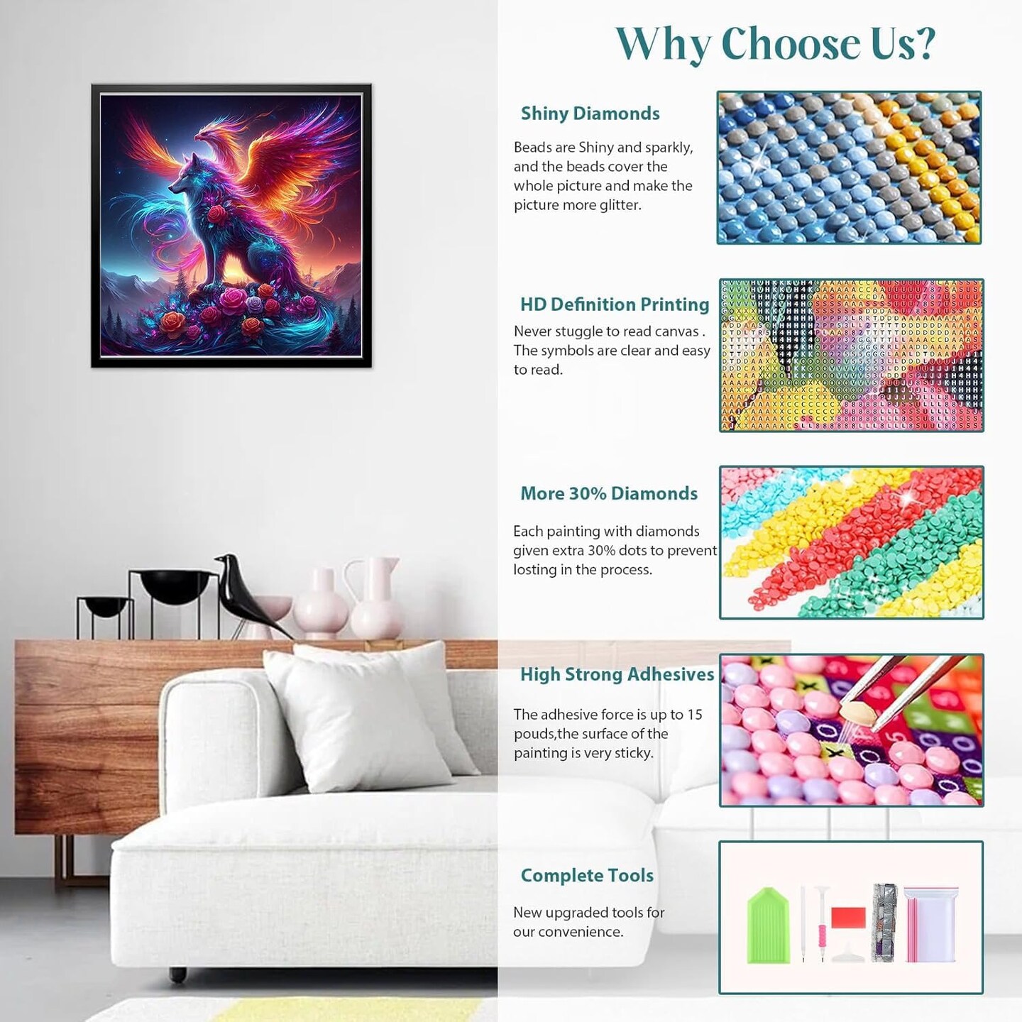 Wolf Diamond Art Kits