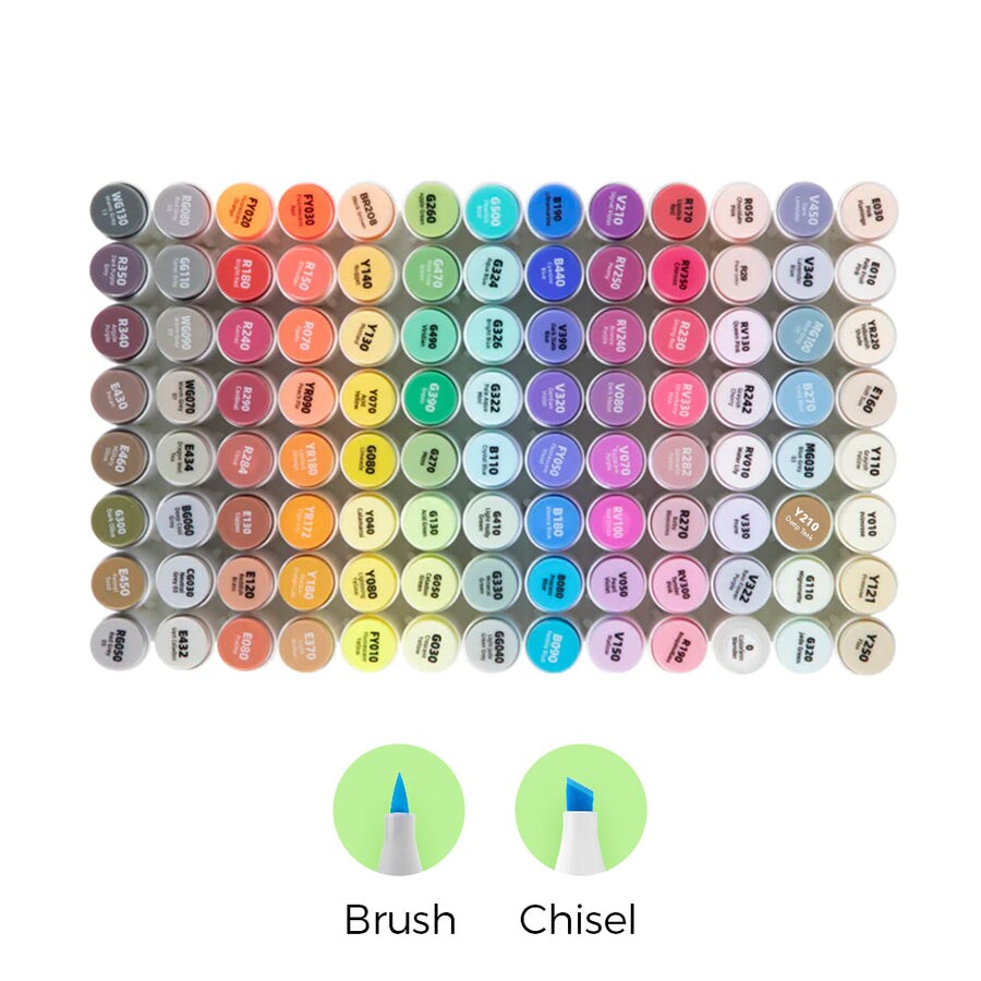 Ohuhu 104-Color Alcohol Markers - Honolulu/ Honolulu B Series