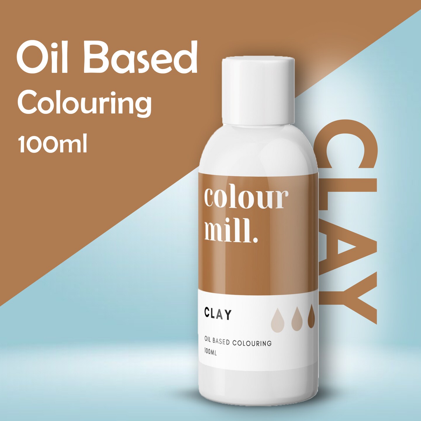 100ml Clay Oil Based Food Colouring Gel for Buttercream Ganache Vegan Halal Kosher