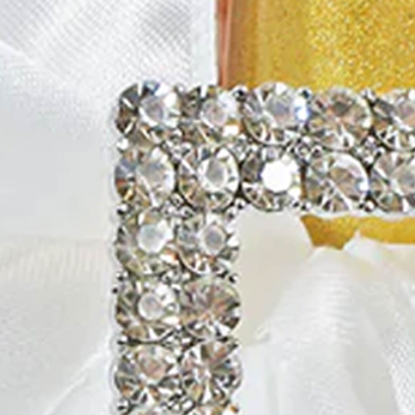 Square Rhinestone Chair Sash Buckle for Wedding Decor 2 Inch Width