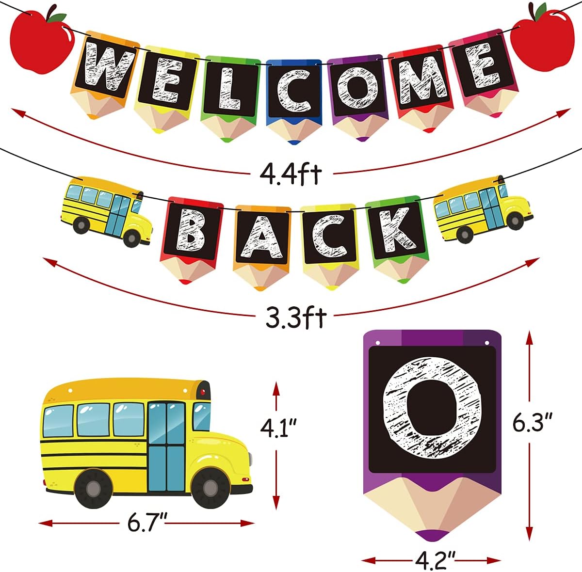 Welcome Back Banners Back to School Decorations for Classroom (multicolored)