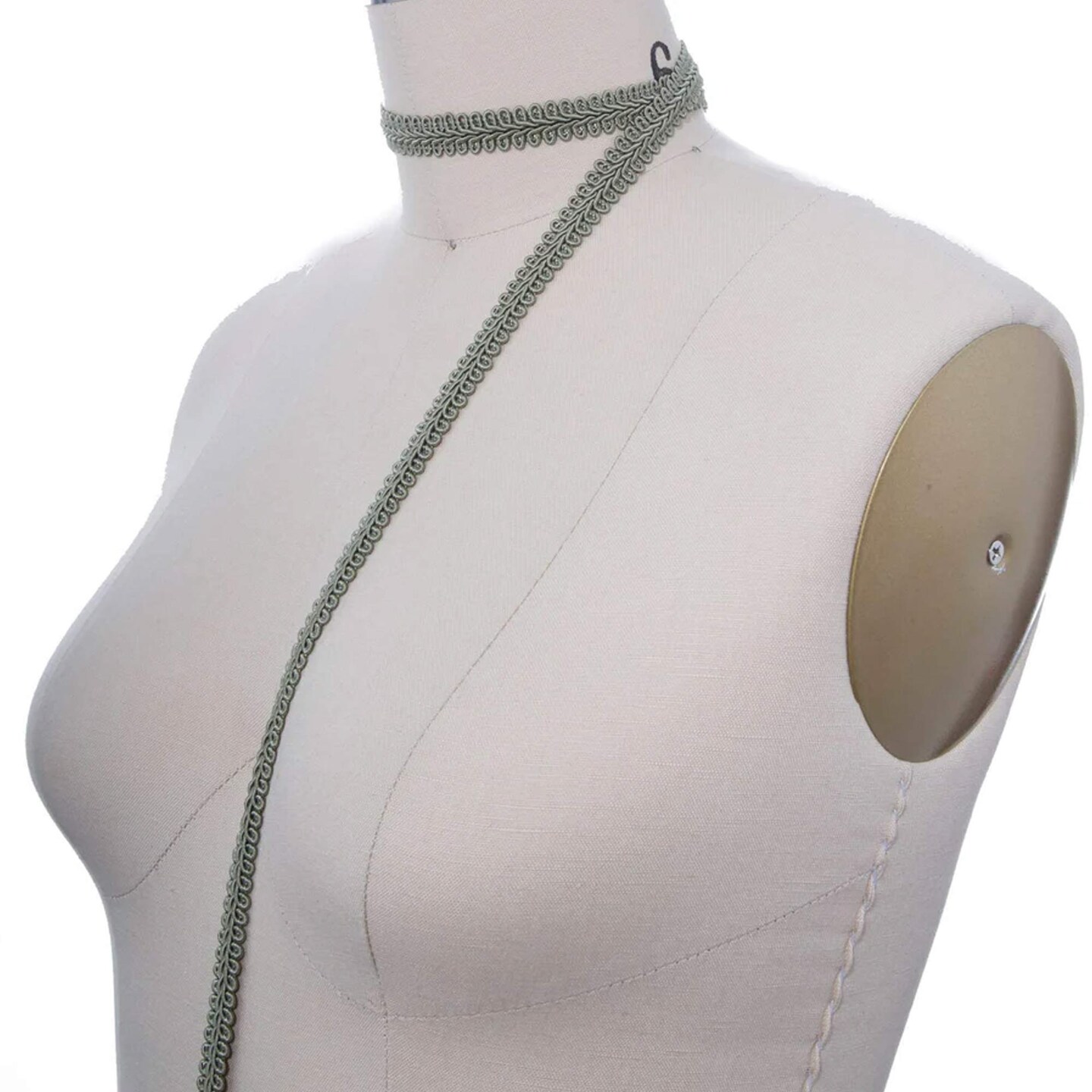 2 Yards 5/8" Width Moss Green Braided Upholstery French Gimp Trim for Victorian Home Decor