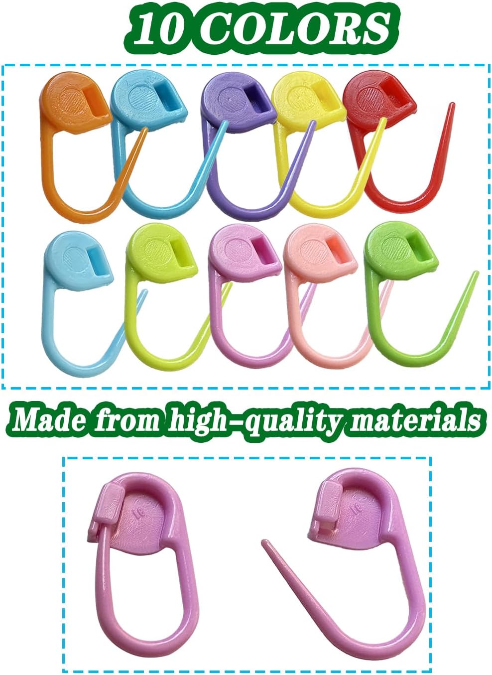 150 Pieces Knitting Crochet Locking Stitch Markers (Multicolor
