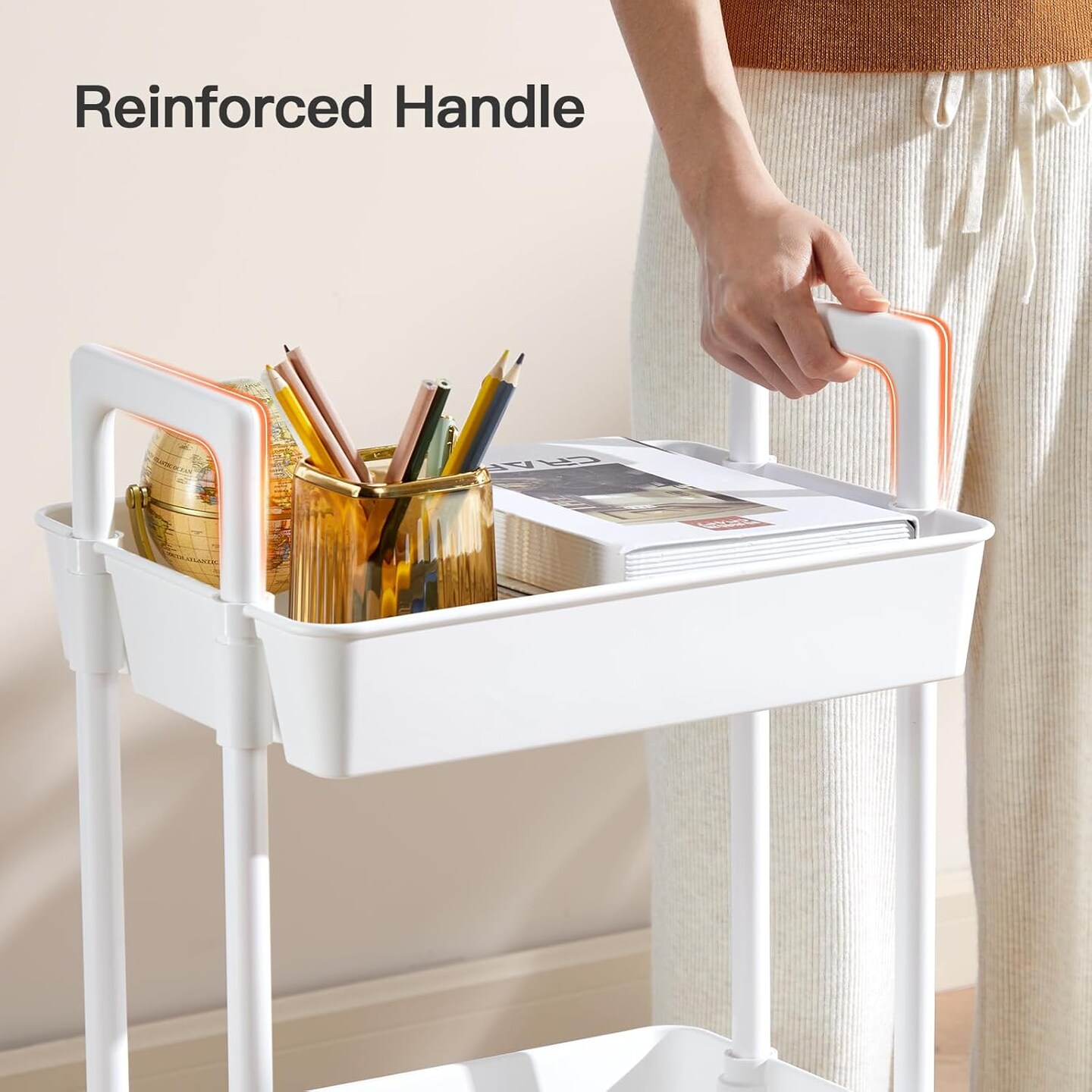 3 Tier Rolling Cart Organizer