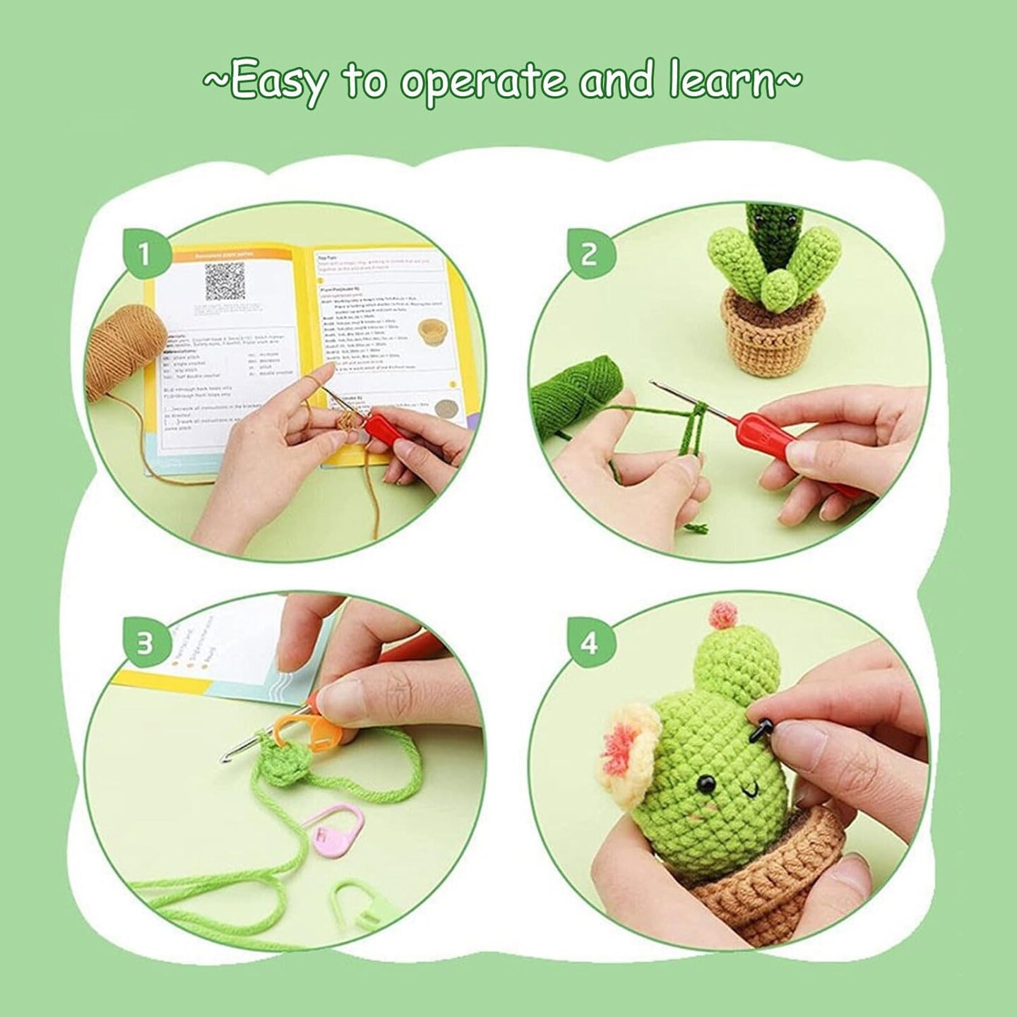 DIY Cactus Plants Crochet Kits