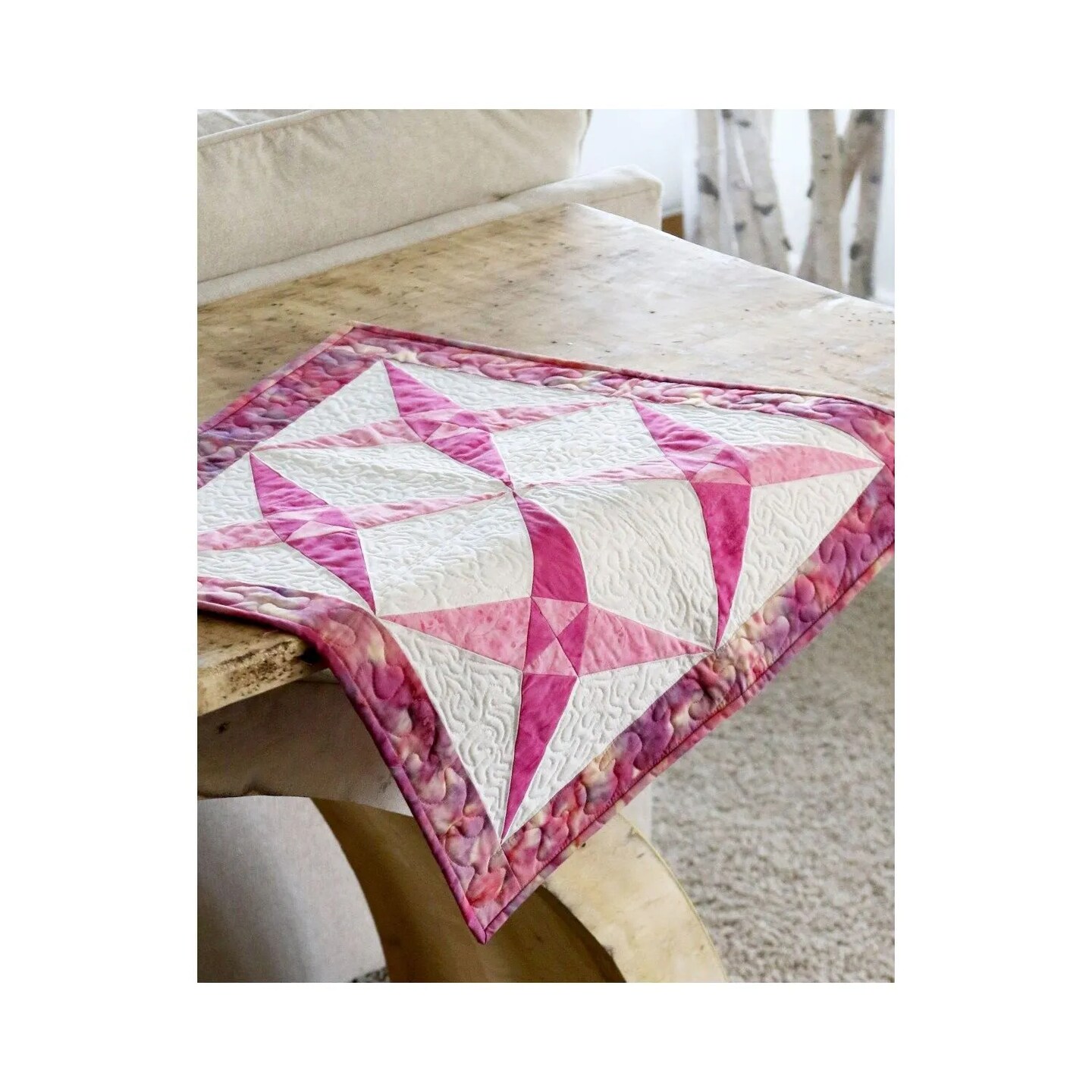 AccuQuilt GO! Crossed Canoes Die 9" Finished – Block on Board Quilting Die, 2-Color Quilt Block