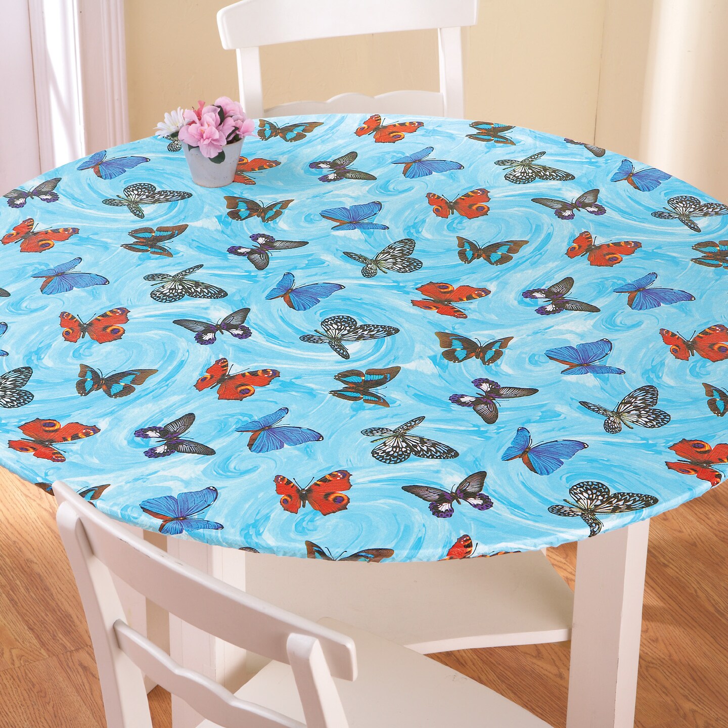 Collections Etc Collections Etc. Patterned Fitted Table Cover with Soft ...