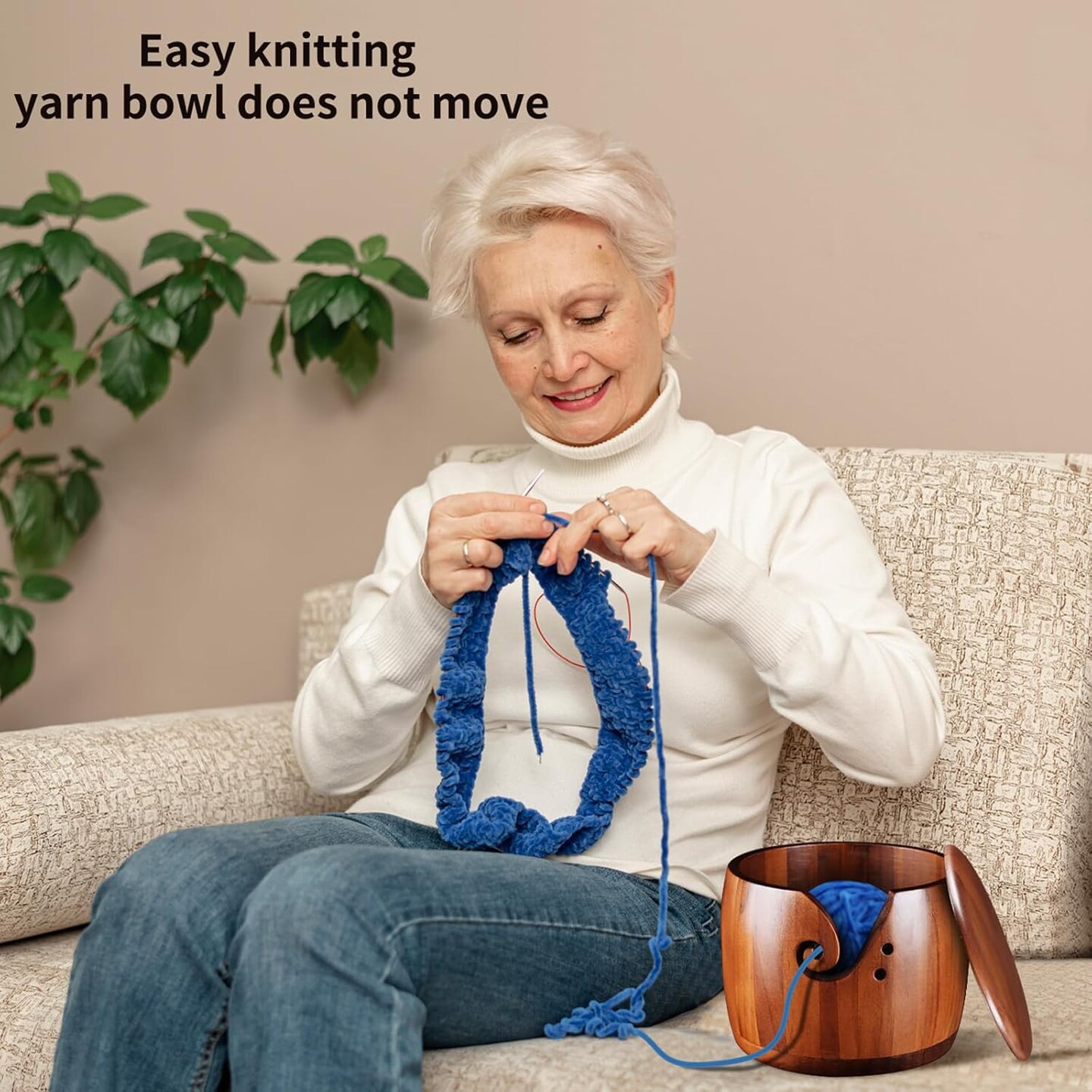 Yarn Bowl for Crocheting - 7x5in