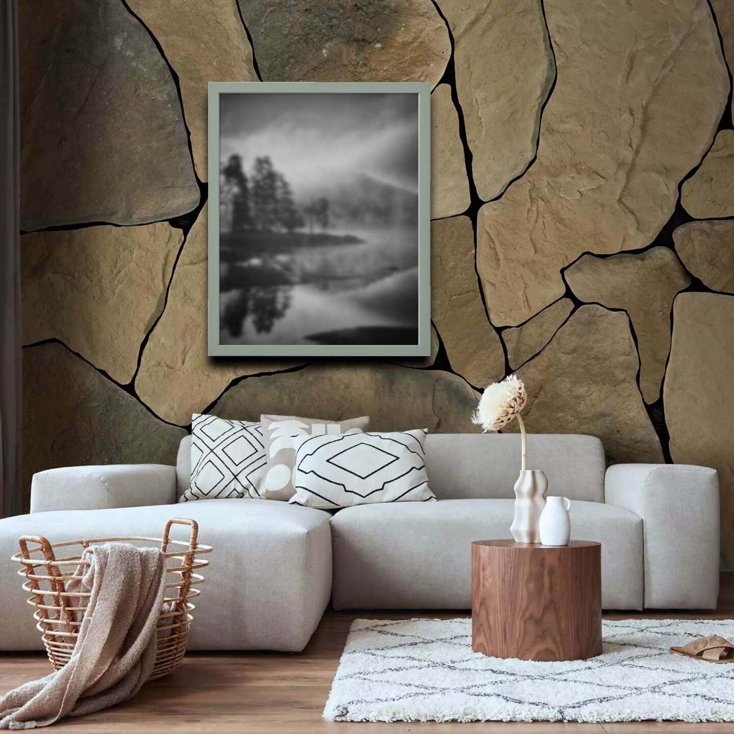 16x20" Oak Effect Frame – Deep Design, No-Nail Hanging with Mount, Gallery Ready!