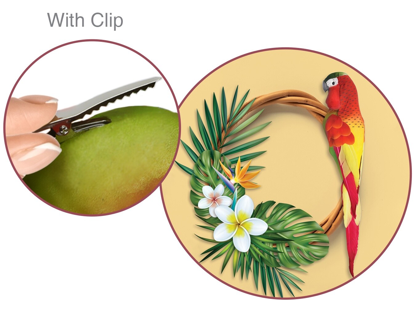 Craft Dcor Essentials Feathered Parrot W/Clip 13" 1/Pkg -Glitter Red