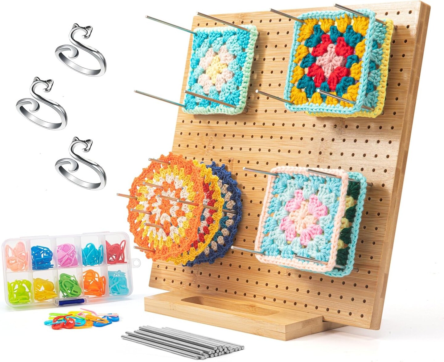 12" Bamboo Crochet Blocking Board (wood) 12.2 x 2.2 x 12.2 inches