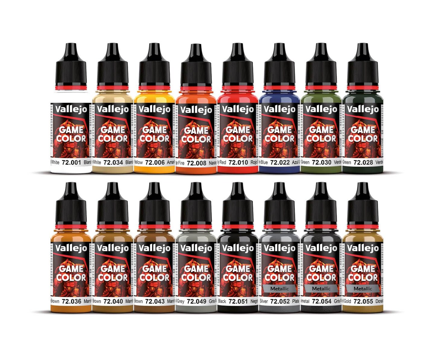 Game Color Advanced Set | Advenced Set for Fantasy and Wargame Figures | 16 Bottles x 18 ml (0.60 fl.oz.)