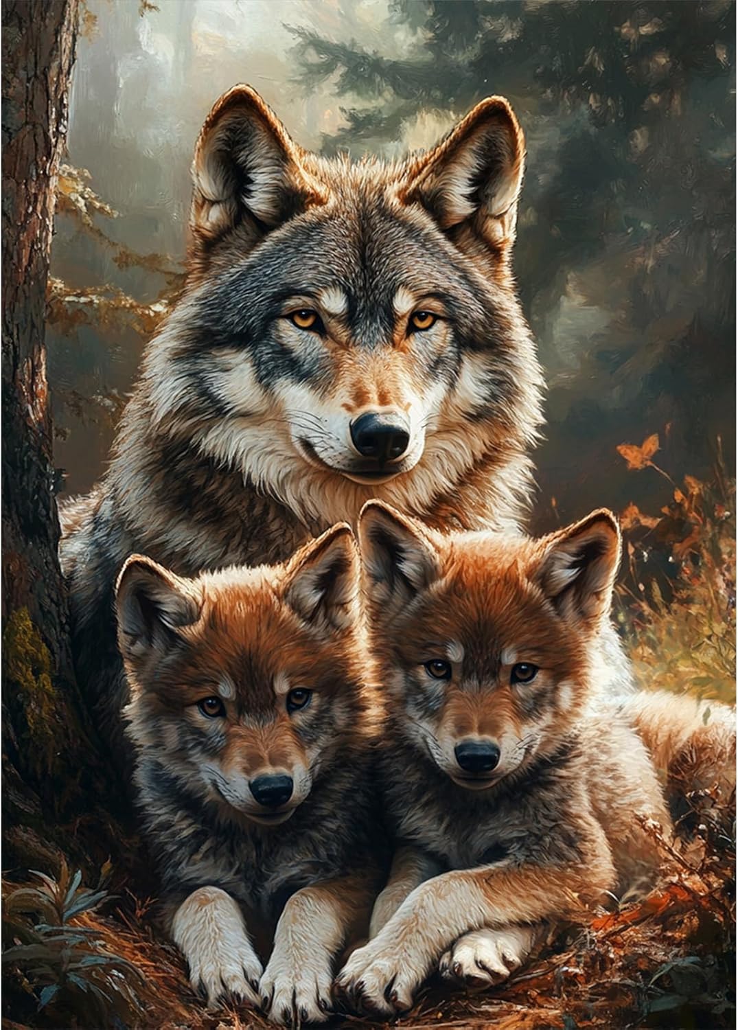 Wolf Diamond Painting Kits for Adults (Wolf) 6.8 x 3.5 x 0.3 inches