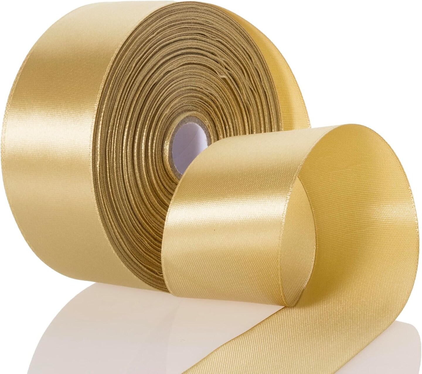 1 1/2 Inch Champagne Gold Satin Ribbon 50 Yards (Champagne Gold) 1800"L x 1.5"W