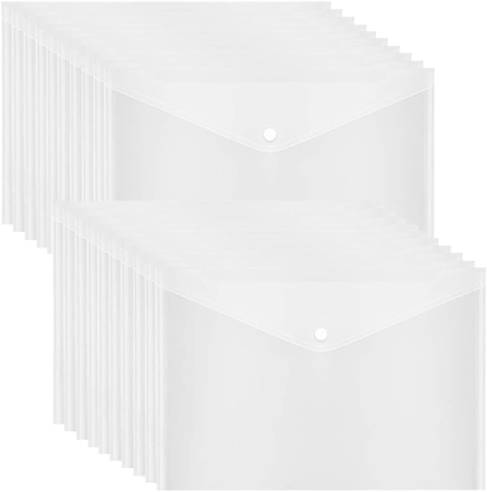 Plastic Envelopes with Button Snap Closure (20-white) | Michaels