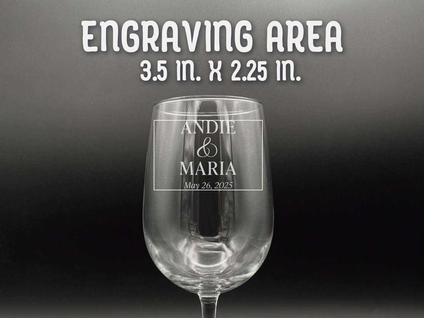 Name and Wedding Date Wine Glass | Personalized Wedding Gift | Engagement  or Wedding Anniversary Gift | Custom Laser Engraved Glassware | MakerPlace  by Michaels
