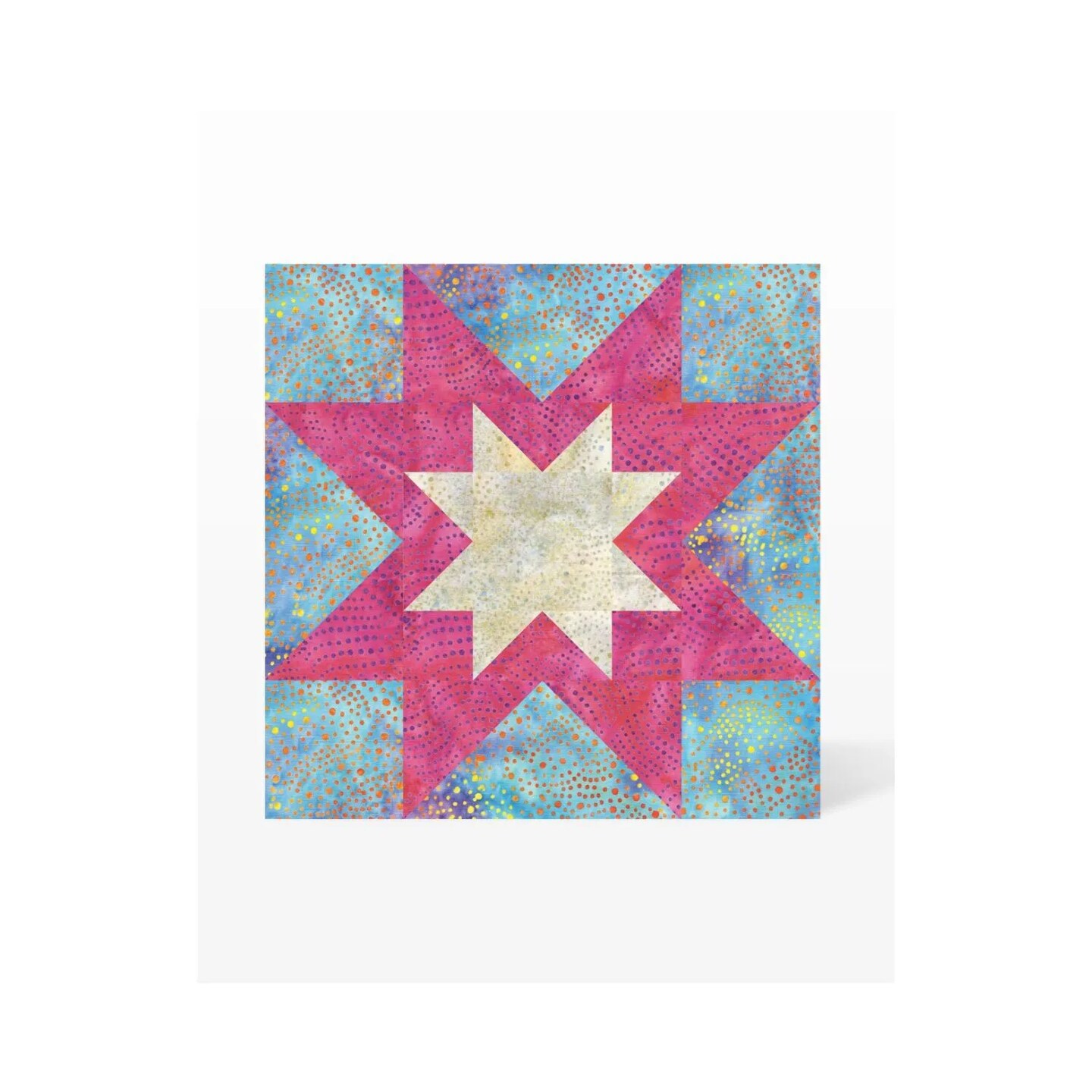 AccuQuilt GO! Rising Star Die 10" Finished – Block on Board Quilting Die, 3-Color Star Block