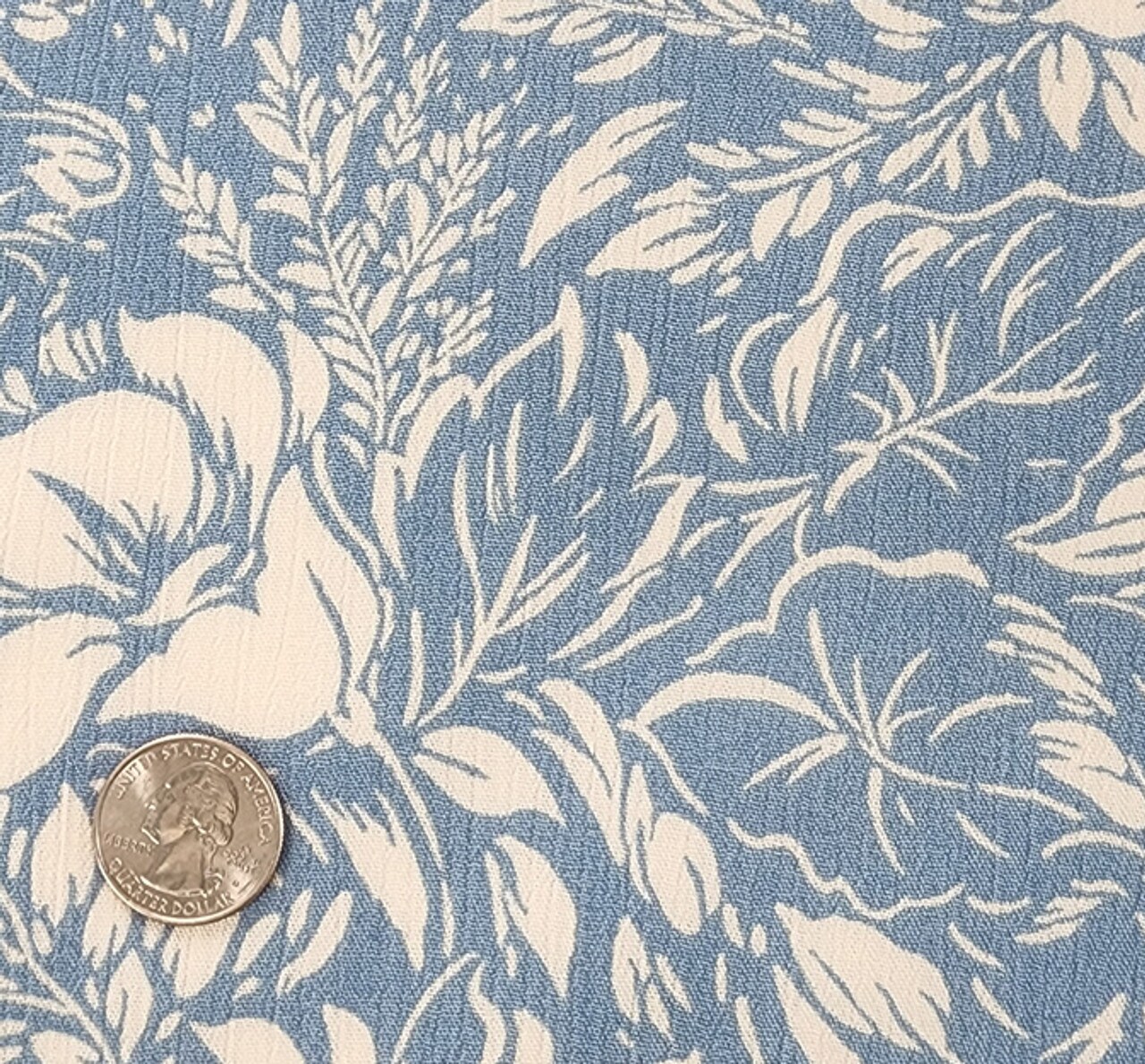 1 Yard Rayon Crinkle Fabric Lightweight Soft Drapey Blouse Dress Skirt Width 50/52" Denim Blue