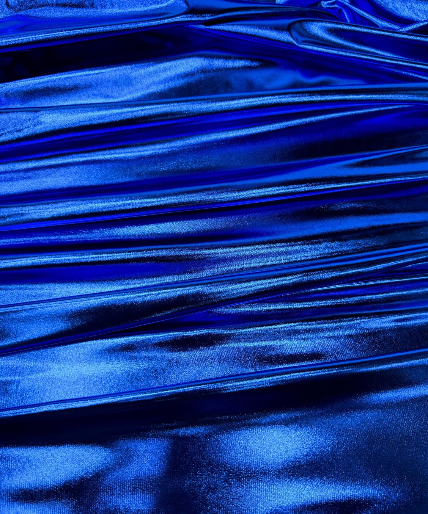 Blue Metallic Gold Foil Lamé Spandex Fabric by the Yard, 60" Wide 4-Way Stretch