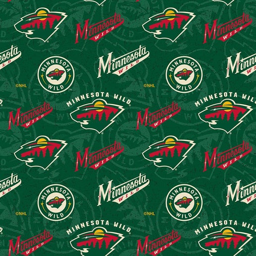 NHL Licensed Minnesota Wild 1199-WLD Cotton Fabric by the Yard