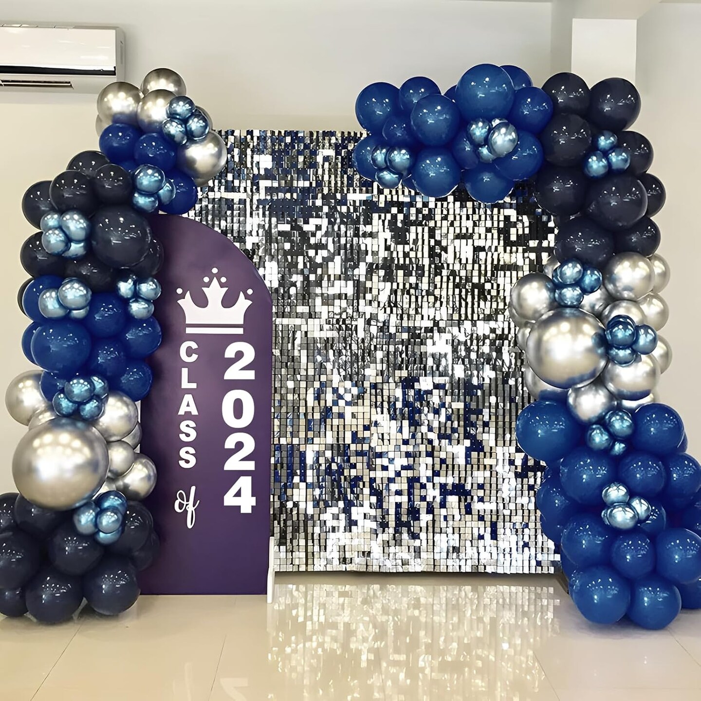 129pcs Navy Blue Balloons Different Sizes 18 12 10 5 Inch, Latex Balloon Garland Arch Kit for Birthday Party Graduation Baby Shower Wedding Holiday Balloon Decoration