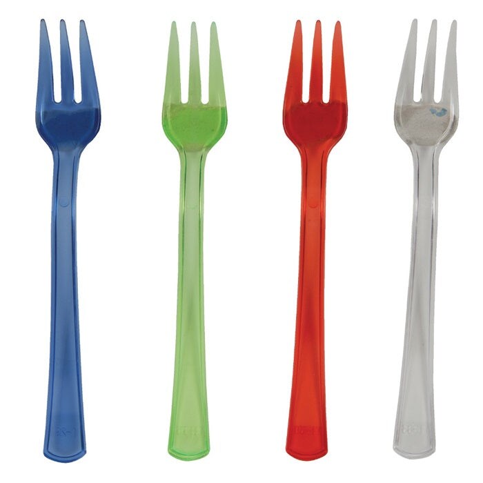 144 pc Bulk Assorted Translucent TrendWare Mini Forks