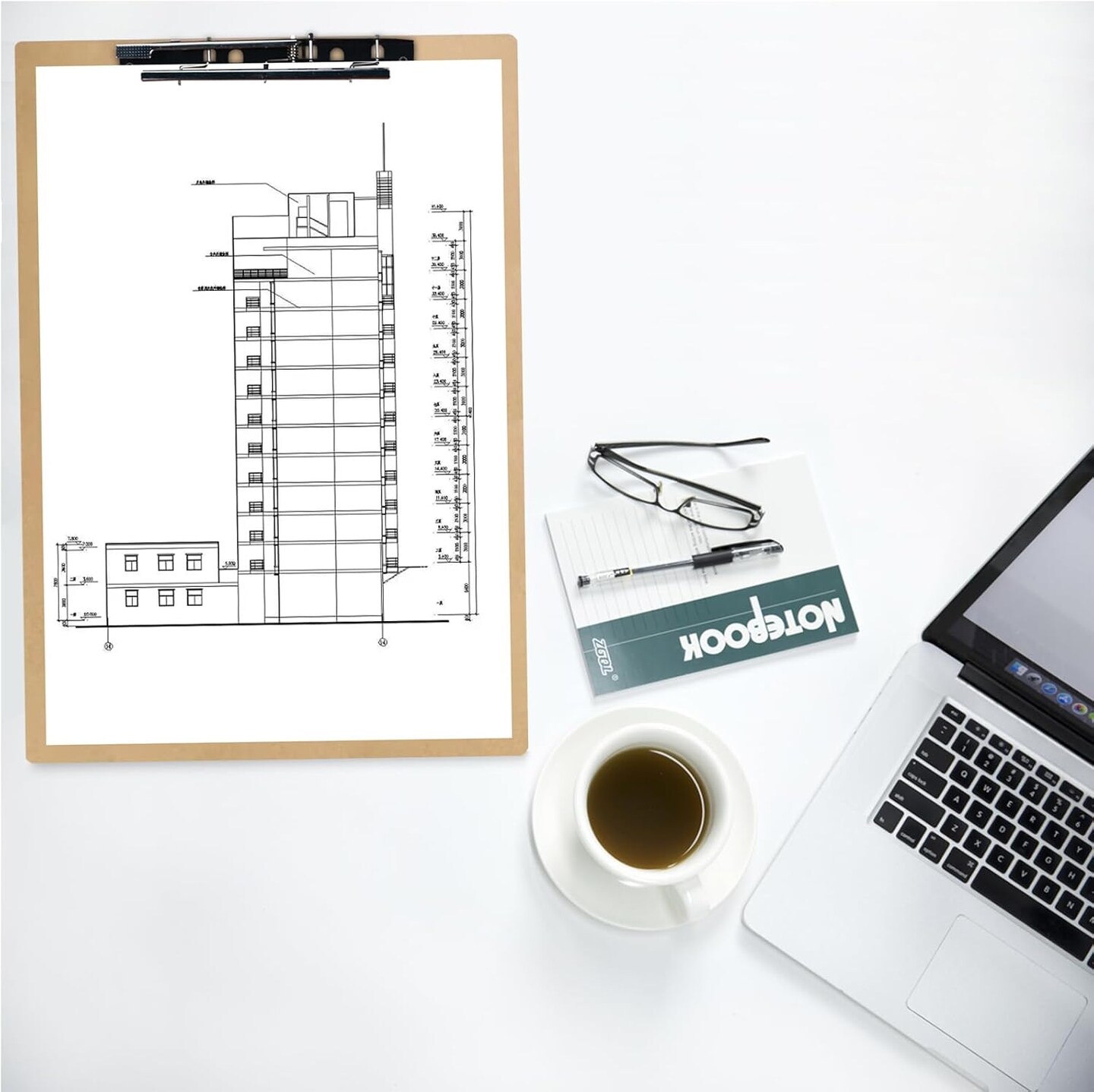 Clipboard Vertical Extra Large Clipboard Hardboard with 8 Inch Jumbo Lever Clip 11 x 17 Clipping Board Log Color Pack of 1