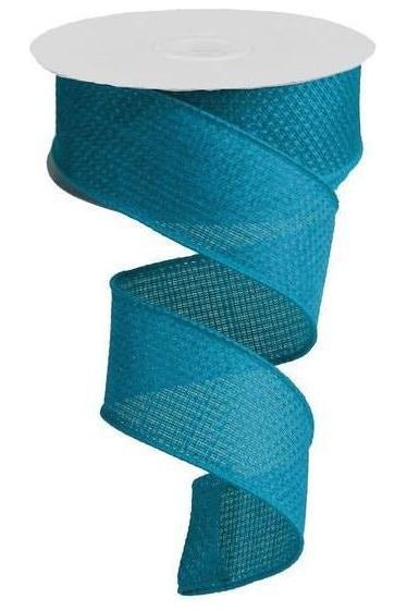 1.5&#x22; Burlap Turquoise Ribbon (10 Yards)