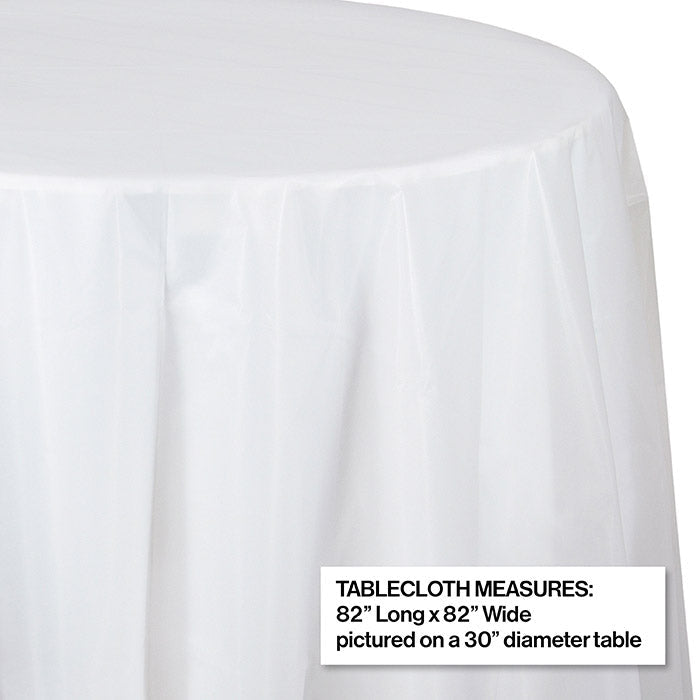 12 pc Bulk Clear Round Plastic 82 inch Table Covers